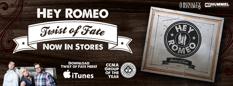 Hey Romeo’s New Album “Twist of Fate” NOW In Stores & Available Online!
